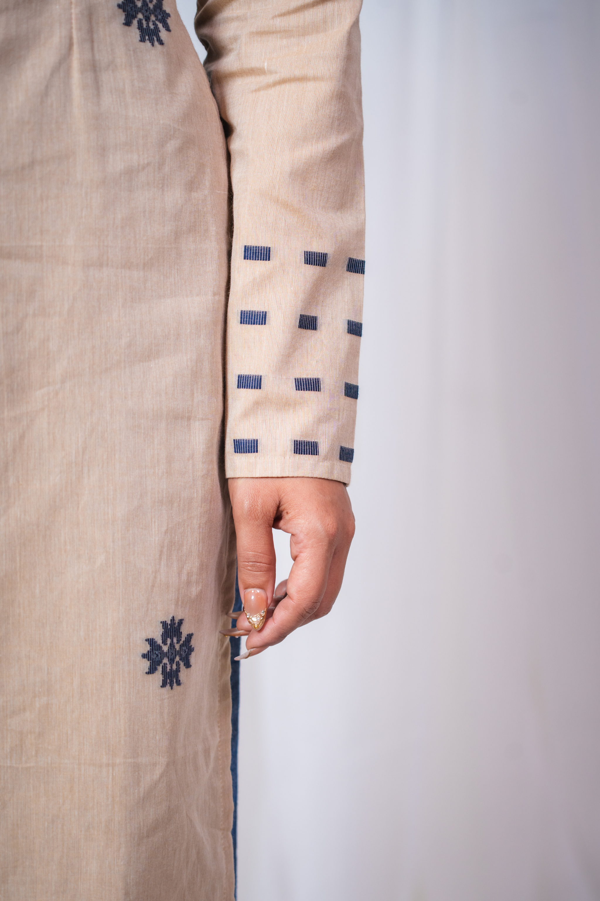 ETA Anou Premium Cotton Khaki Kurta Set