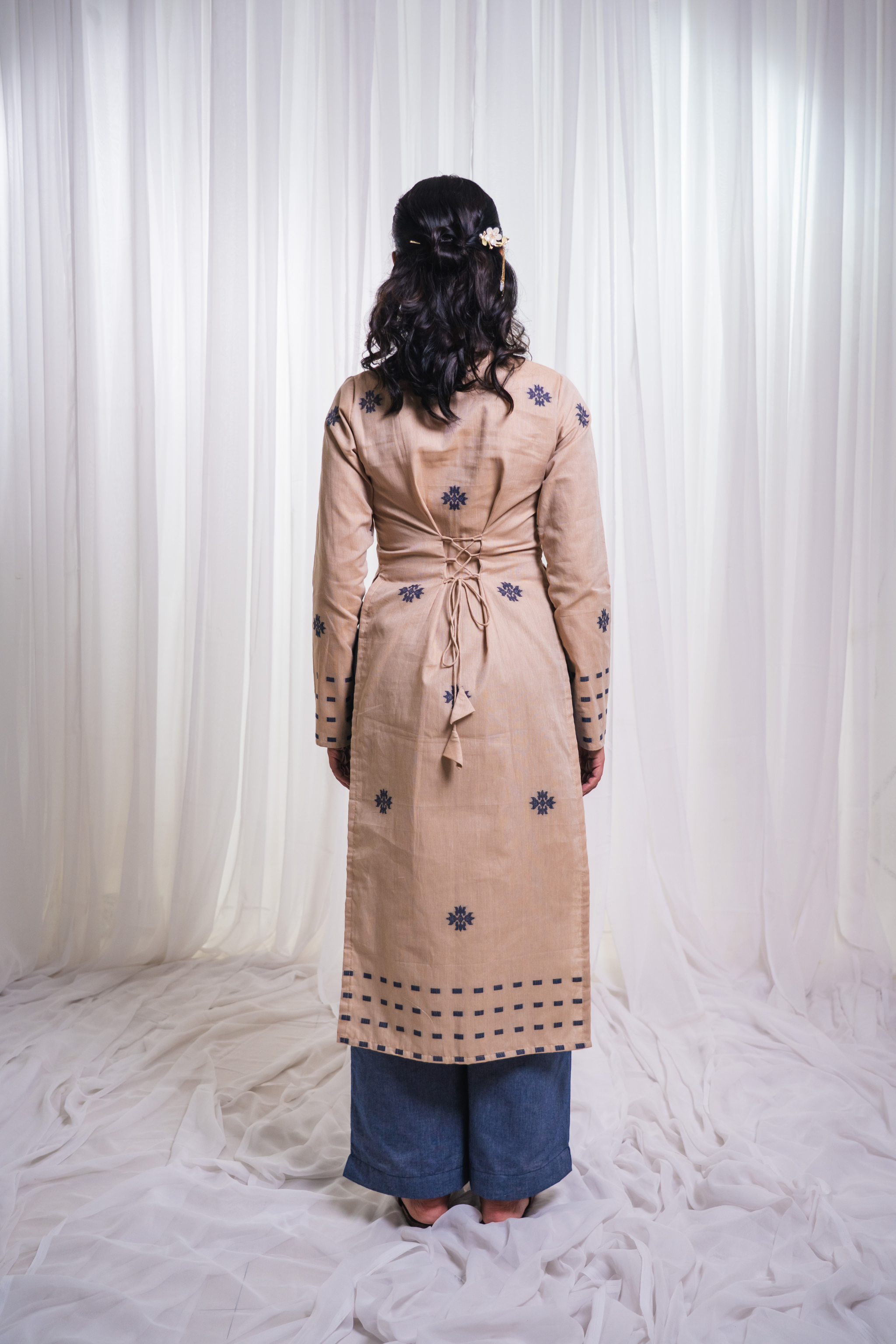 ETA Anou Premium Cotton Khaki Kurta Set
