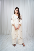 ETA Ebema – Cream & Coffee Kurti Set