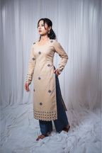 ETA Anou Premium Cotton Khaki Kurta Set