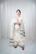 ETA Ahum – Cream Black Kurti Set