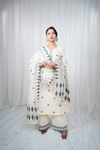 ETA Ahum – Cream Black Kurti Set