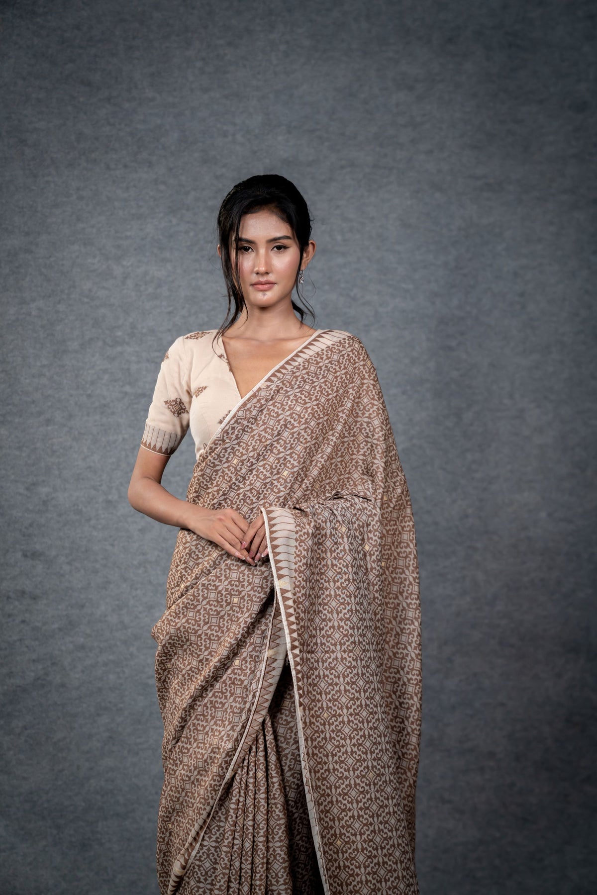Marei Pareng Saree – Tussar Coffee
