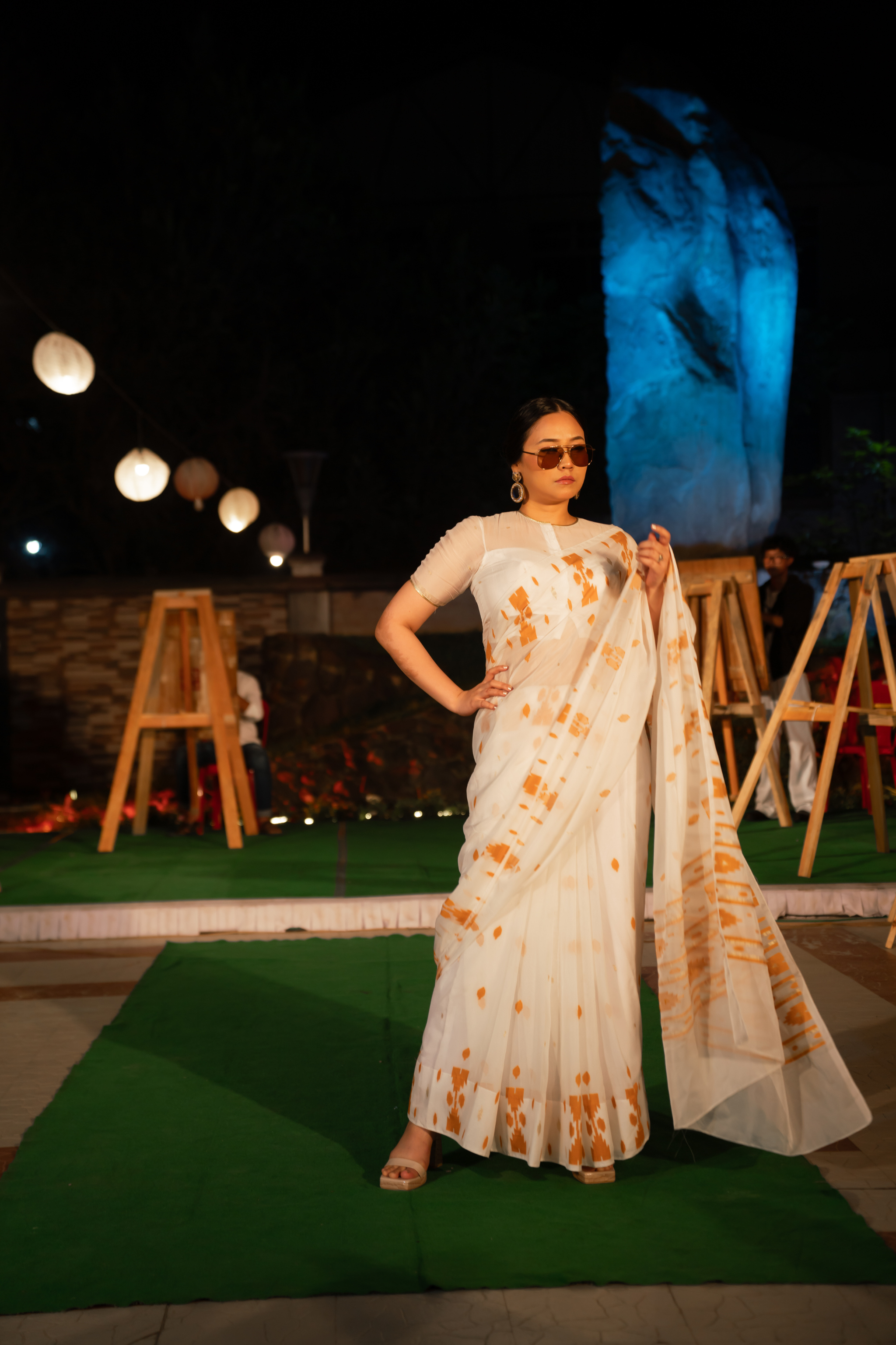 Geo Heritage Saree – Mustard