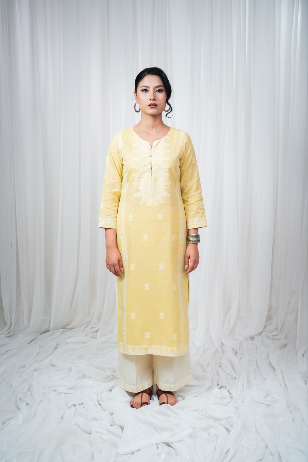 ETA Leima – Yellow Kurti Set