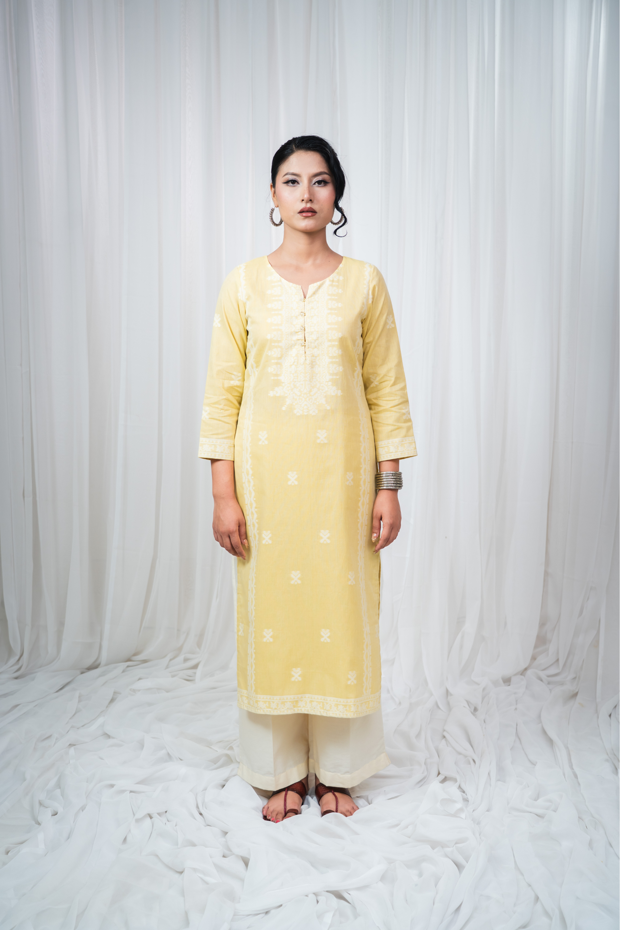 ETA Leima – Yellow Kurti Set