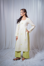 Eta Anou Fusion Kurti Set – Pista Green