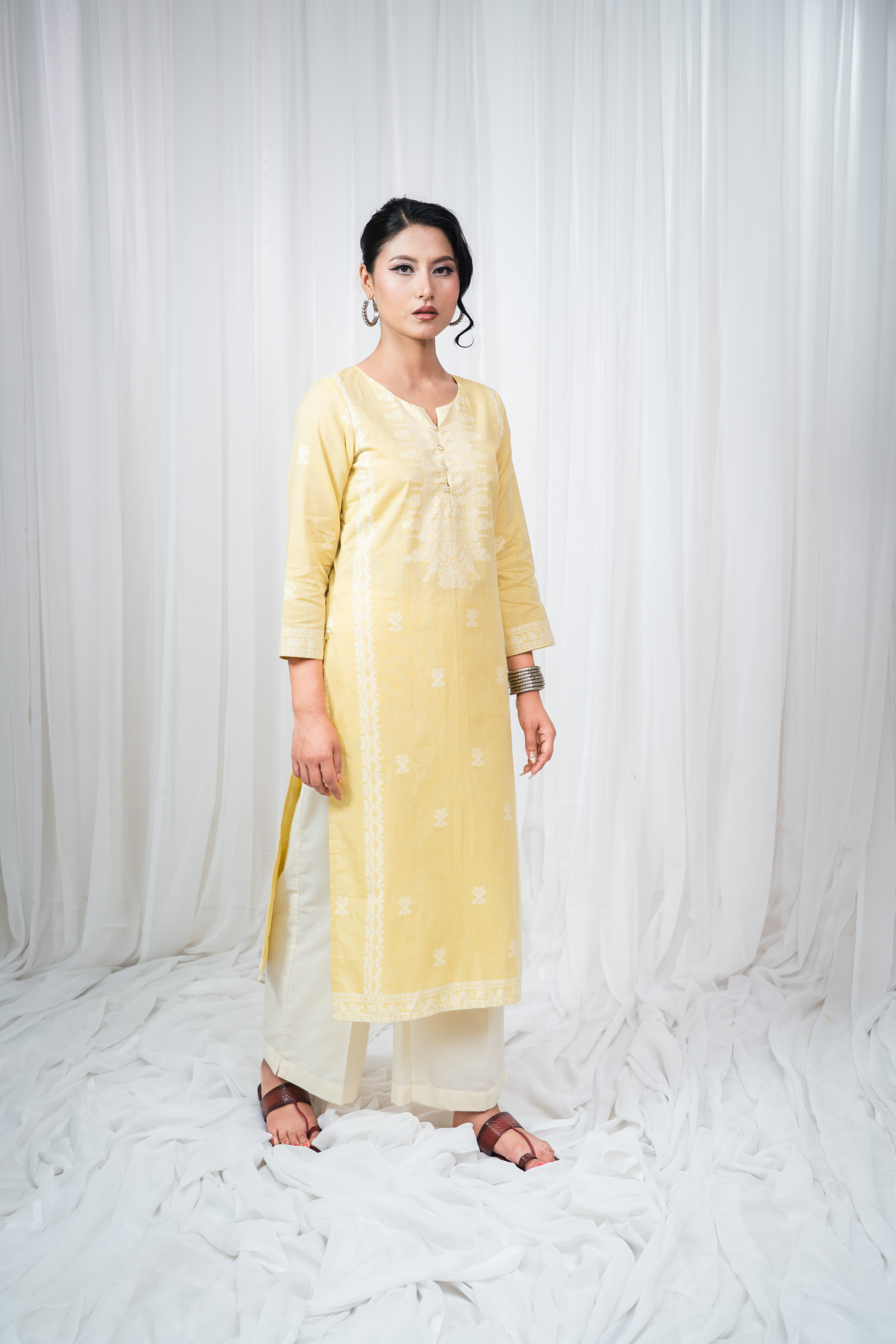 ETA Leima – Yellow Kurti Set