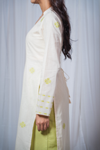 Eta Anou Fusion Kurti Set – Pista Green