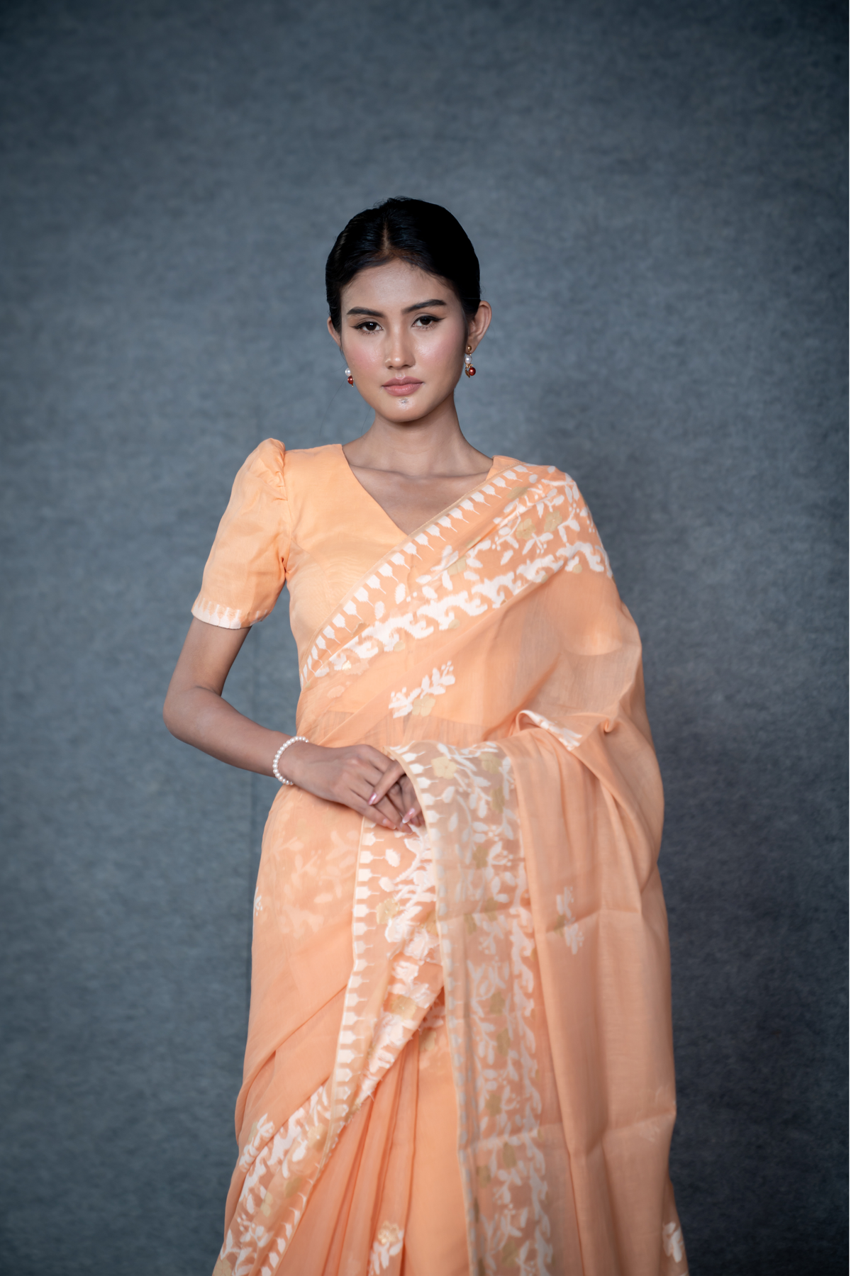 Ema Saree – Peach
