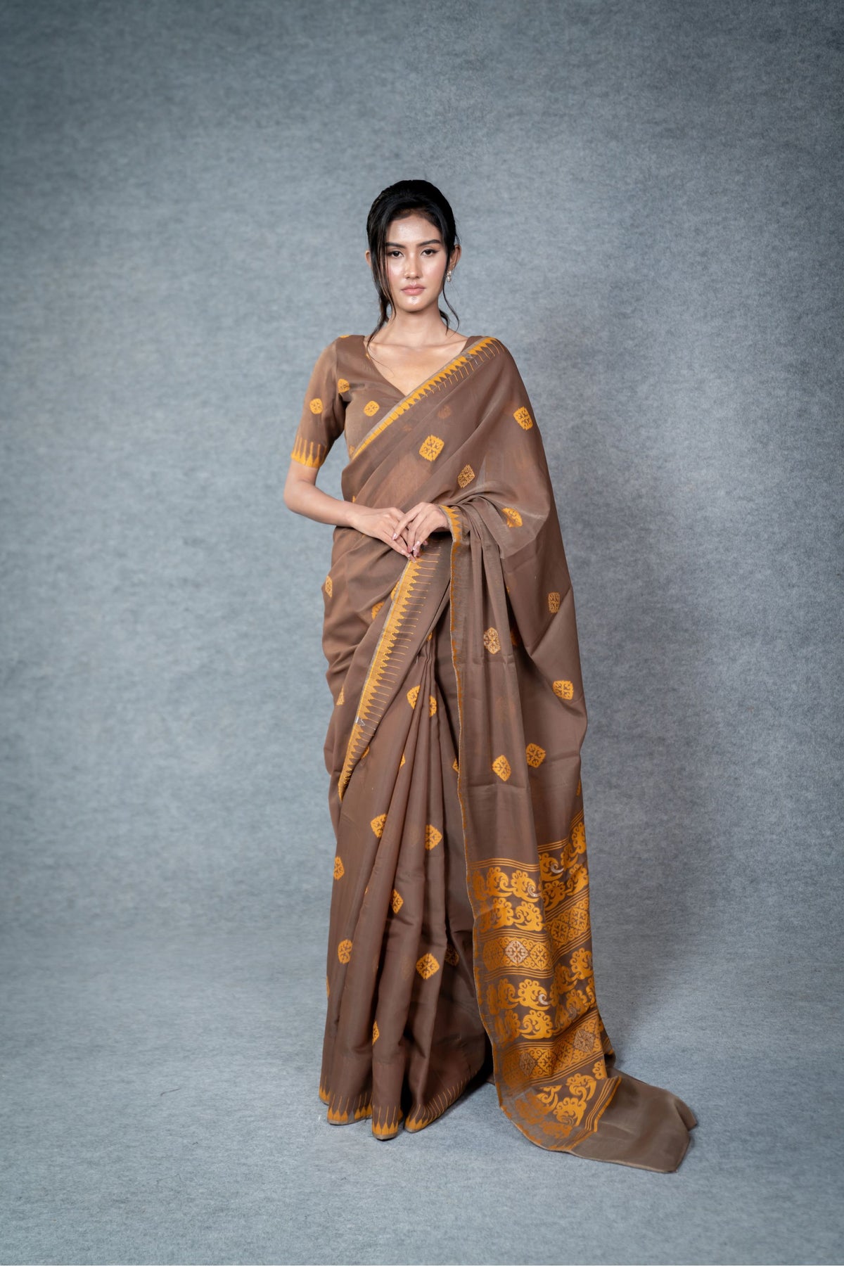 Shingarei Saree – Coffee