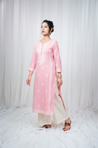 ETA Leima – Baby Pink Kurti Set