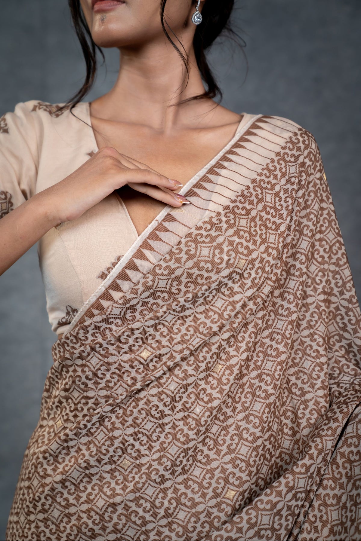 Marei Pareng Saree – Tussar Coffee