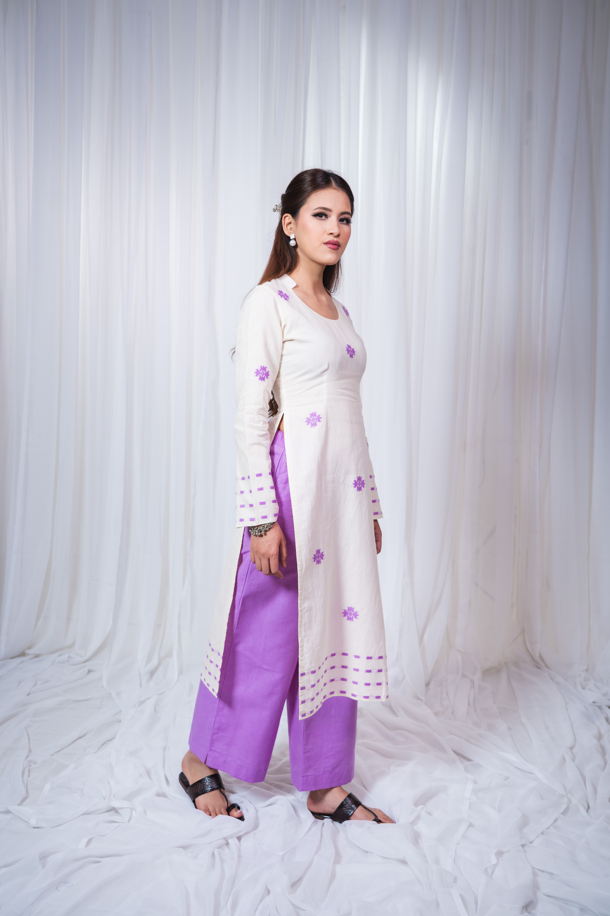 ETA Anou Premium Cotton Lavender Kurta Set