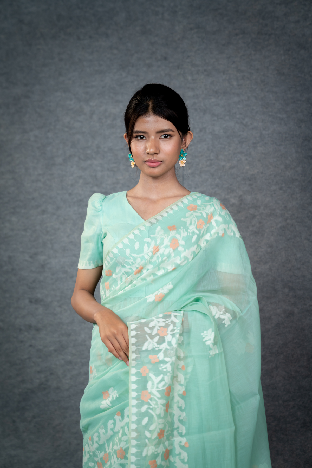 Ema Saree – Turquoise