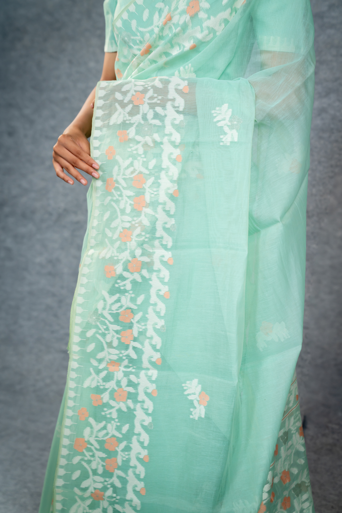 Ema Saree – Turquoise