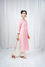 ETA Leima – Baby Pink Kurti Set