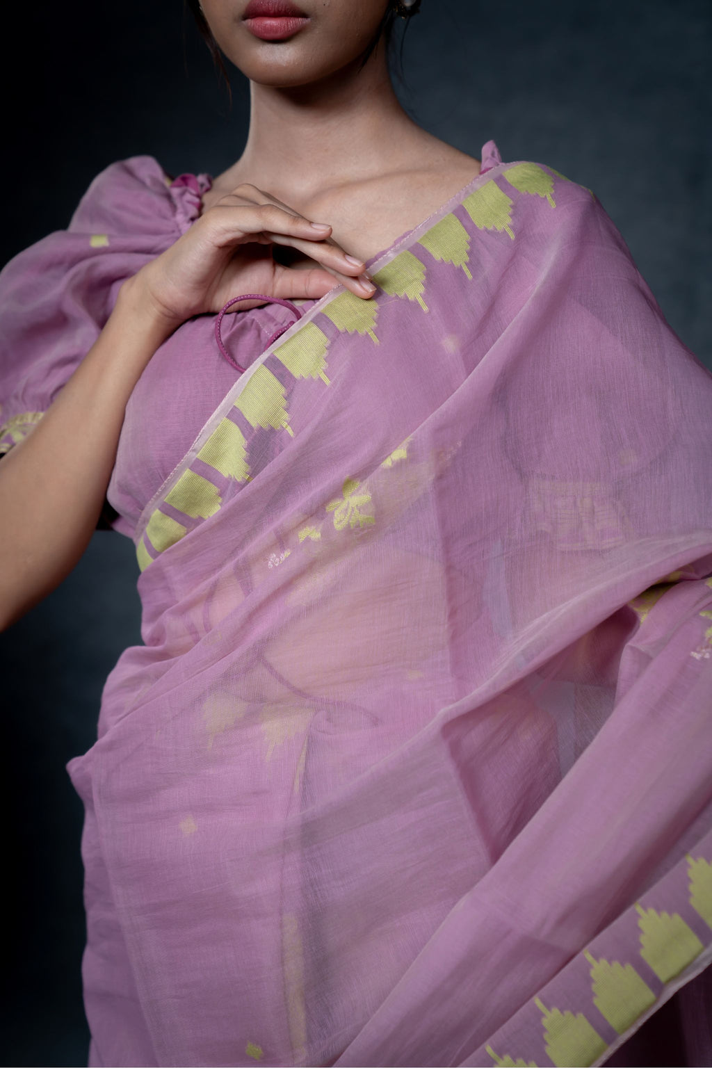Floral 01 Saree – Lilac