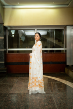 Geo Heritage Saree – Mustard