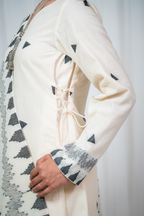 ETA Ahum – Cream Black Kurti Set