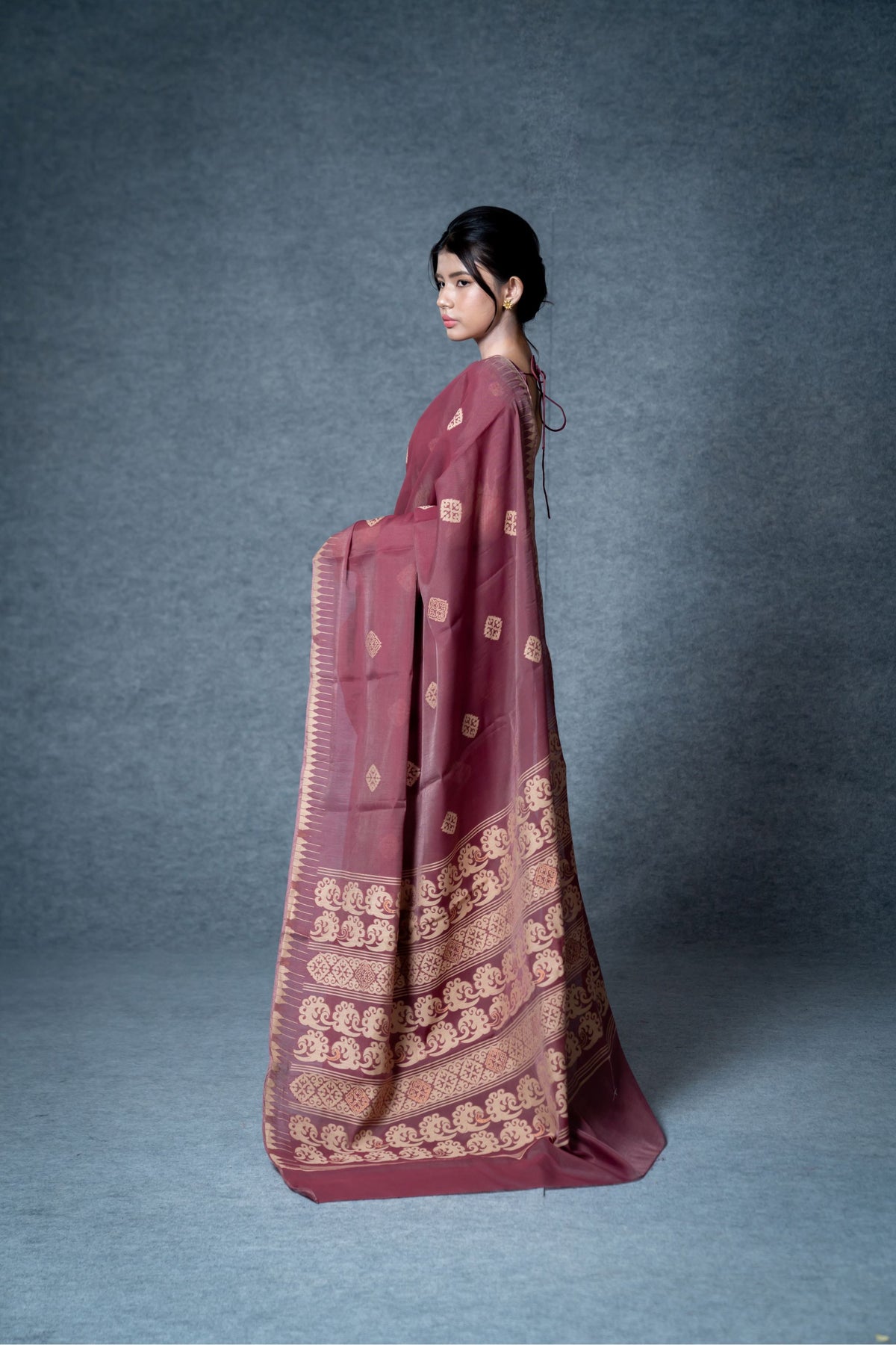 Shingarei Saree – Maroon