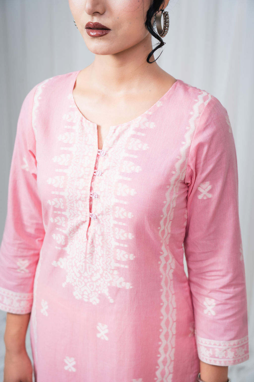 ETA Leima – Baby Pink Kurti Set