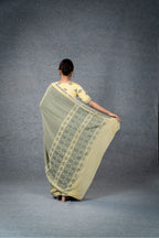 Marei Pareng Saree – Gold Grey