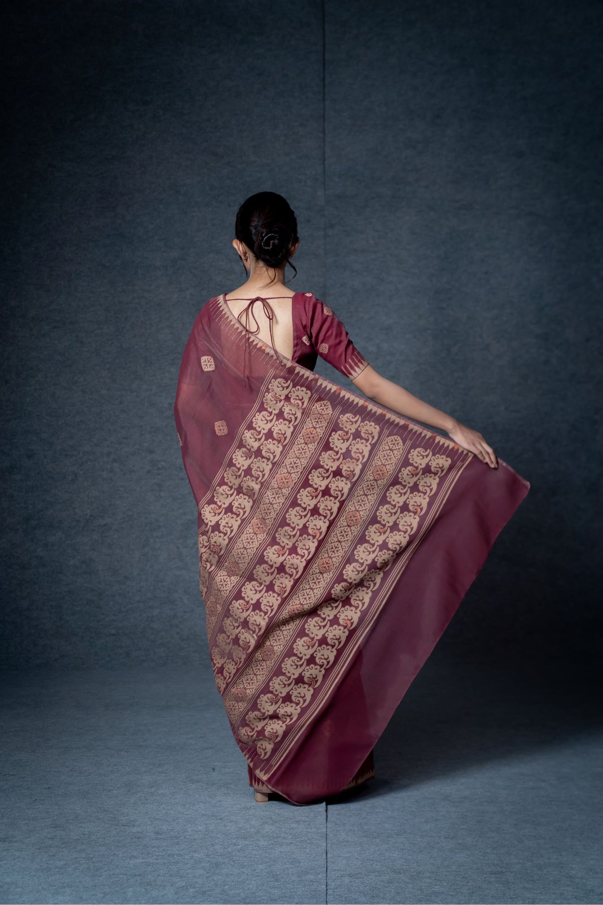 Shingarei Saree – Maroon