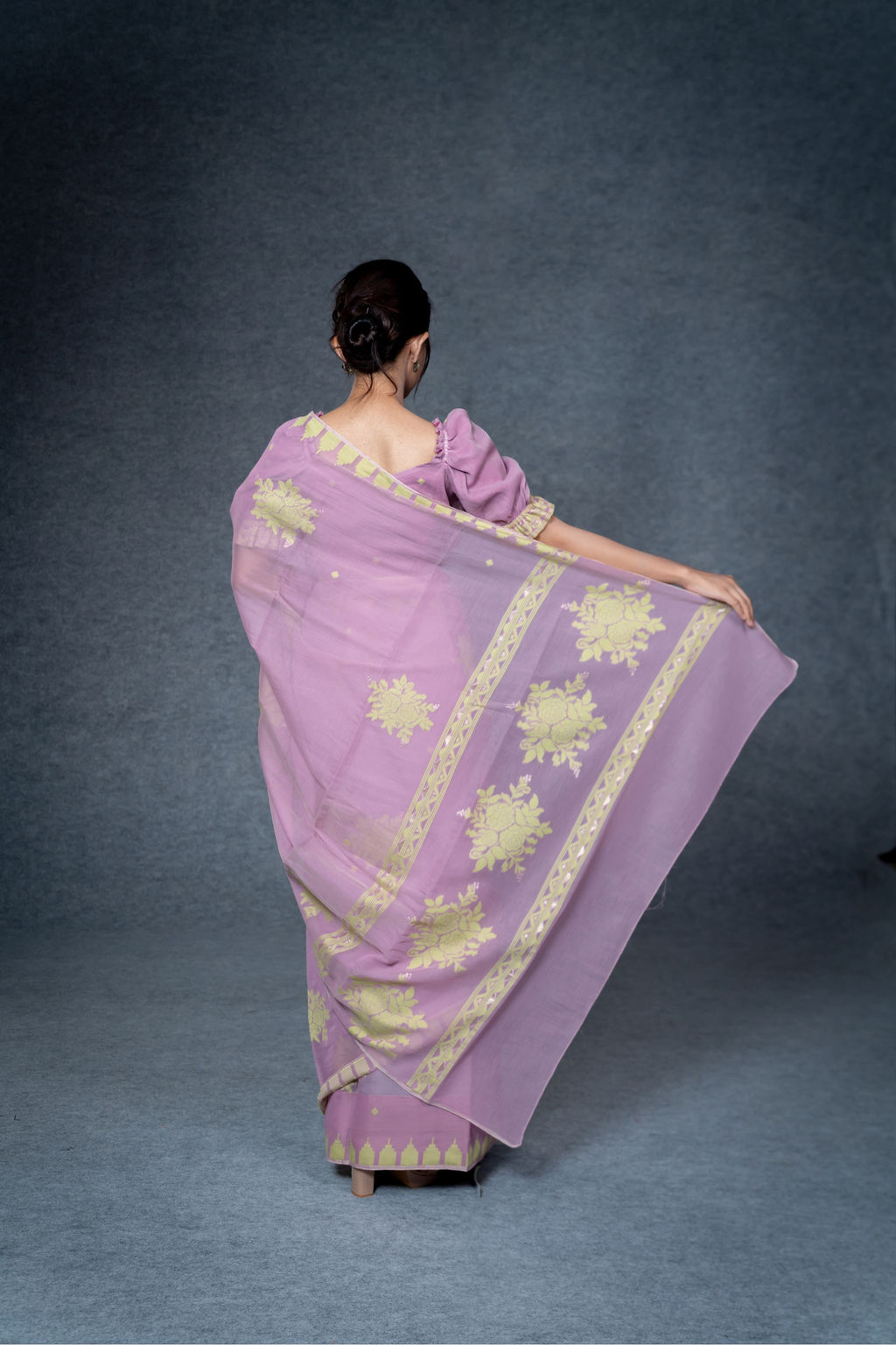 Floral 01 Saree – Lilac