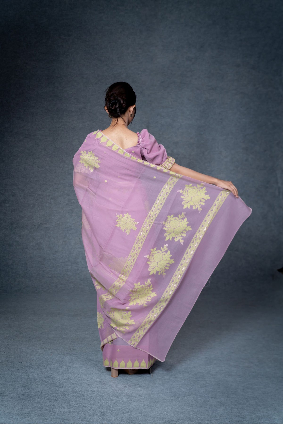 Floral 01 Saree – Lilac