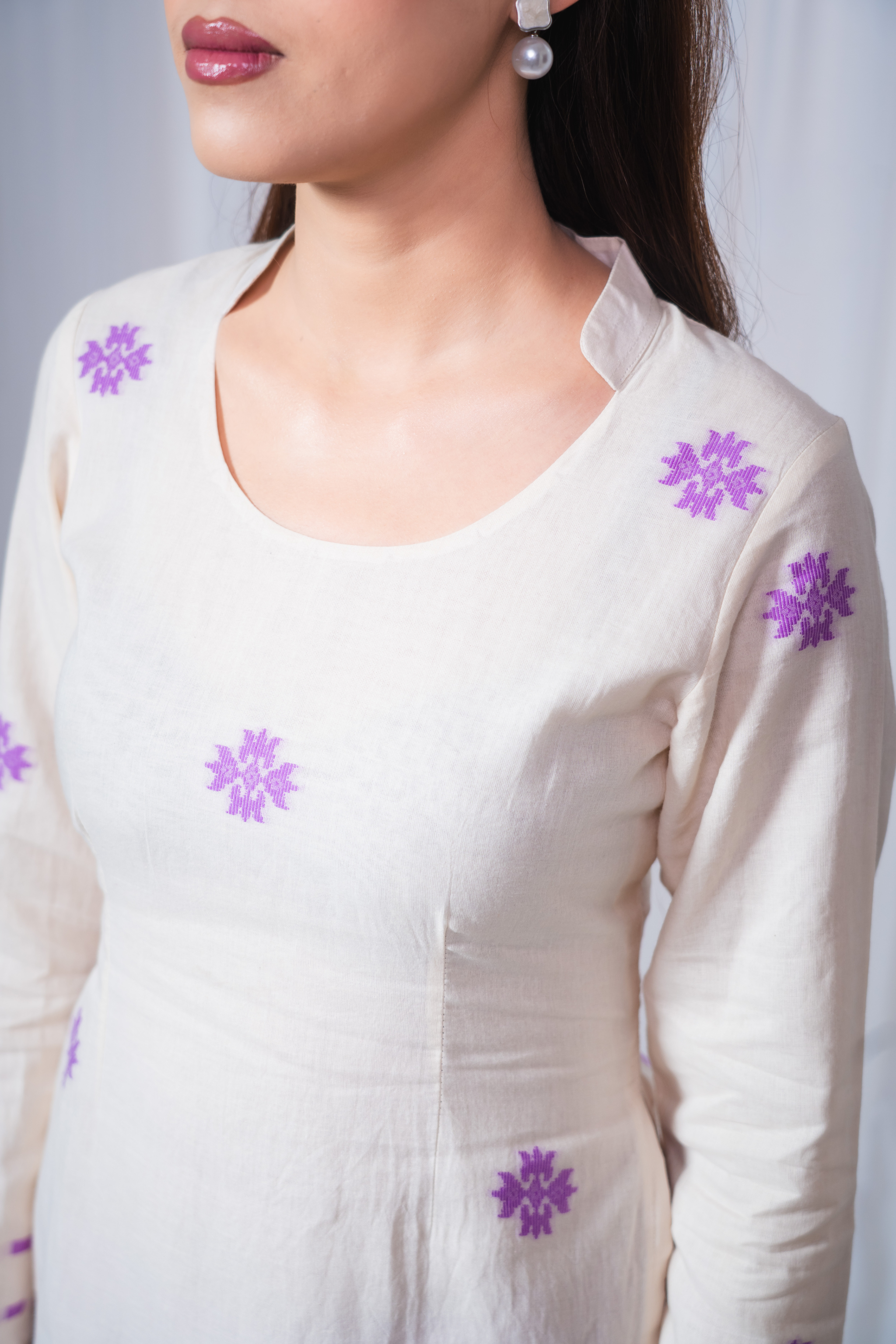 ETA Anou Premium Cotton Lavender Kurta Set