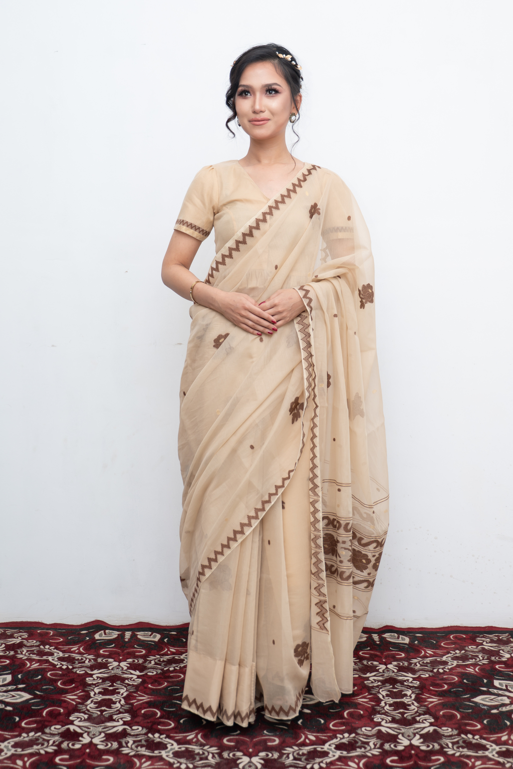 SS Saree – Soft Beige