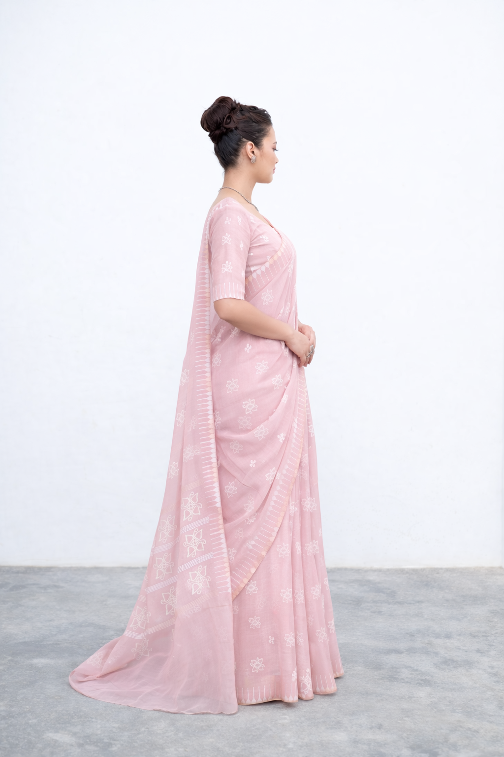 Thoibi Saree – Cotton Candy Pink