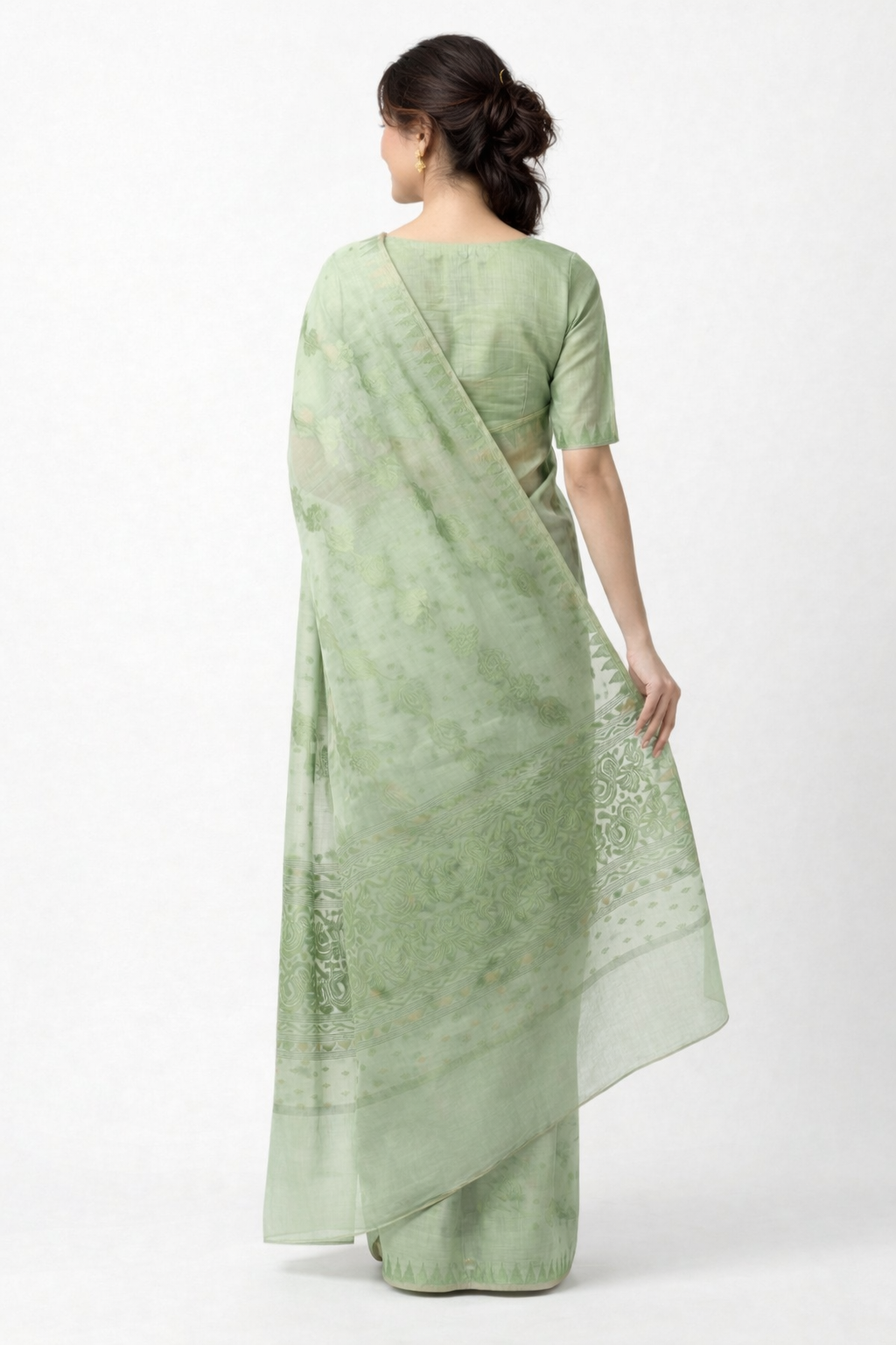 Angoor Saree Basil