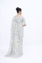 Thoibi Saree - Grey Premium Floral Motif Saree