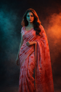 Angoor Saree Red