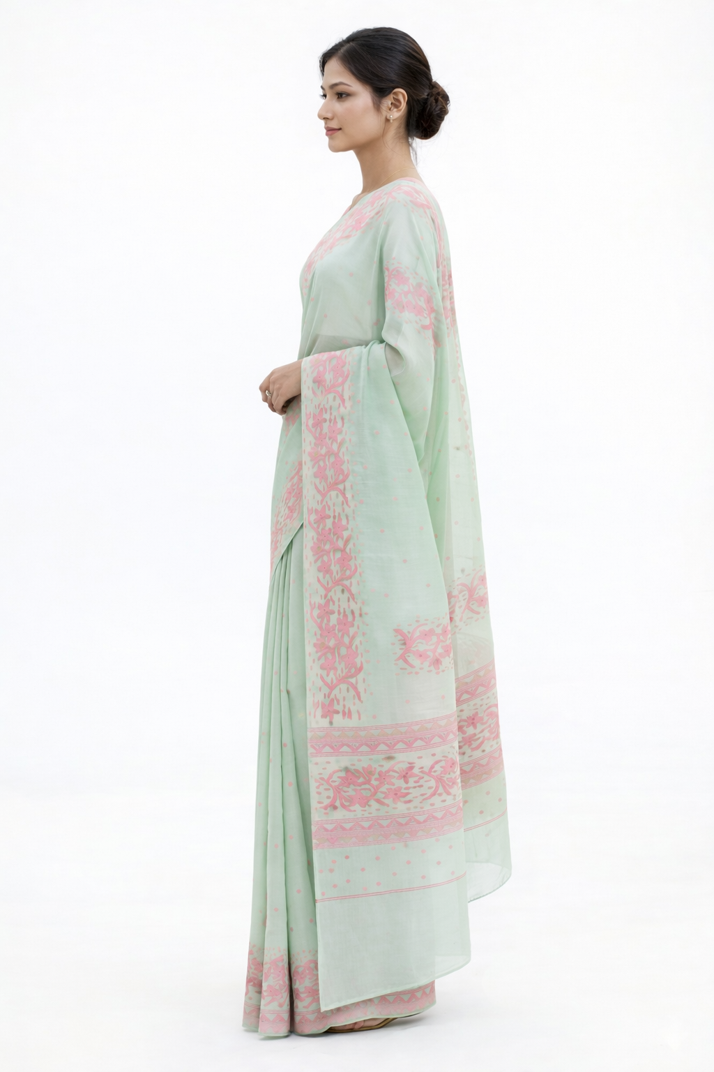 Leirang Saree – Turquoise