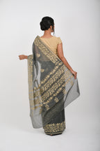 Floral Saree – Black