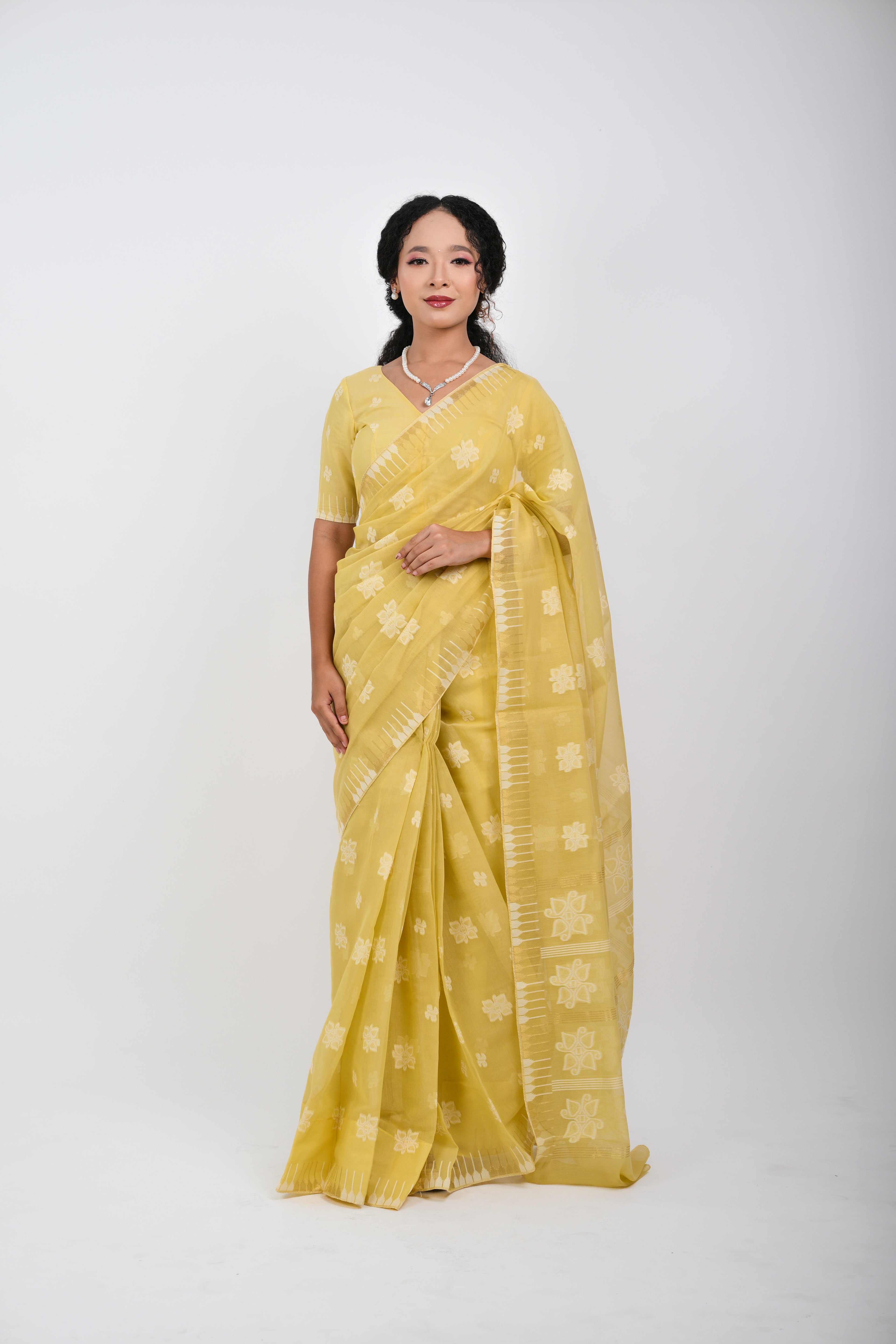Thoibi Saree – Sun Bleach Yellow