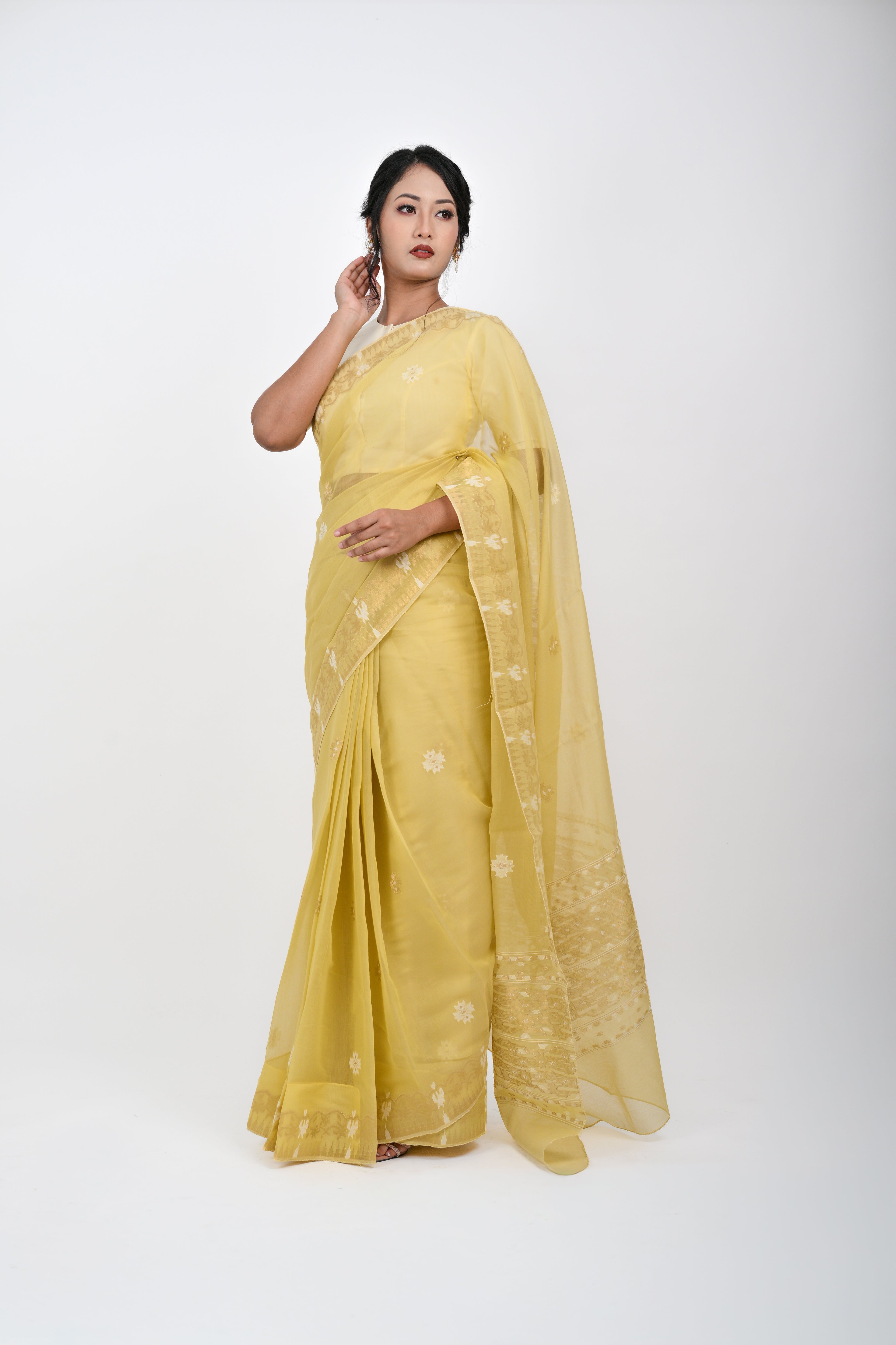 Classic Motif Saree – Yellow