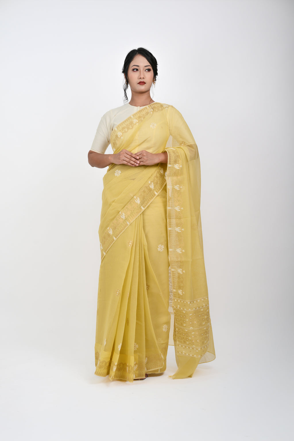 Classic Motif Saree – Yellow