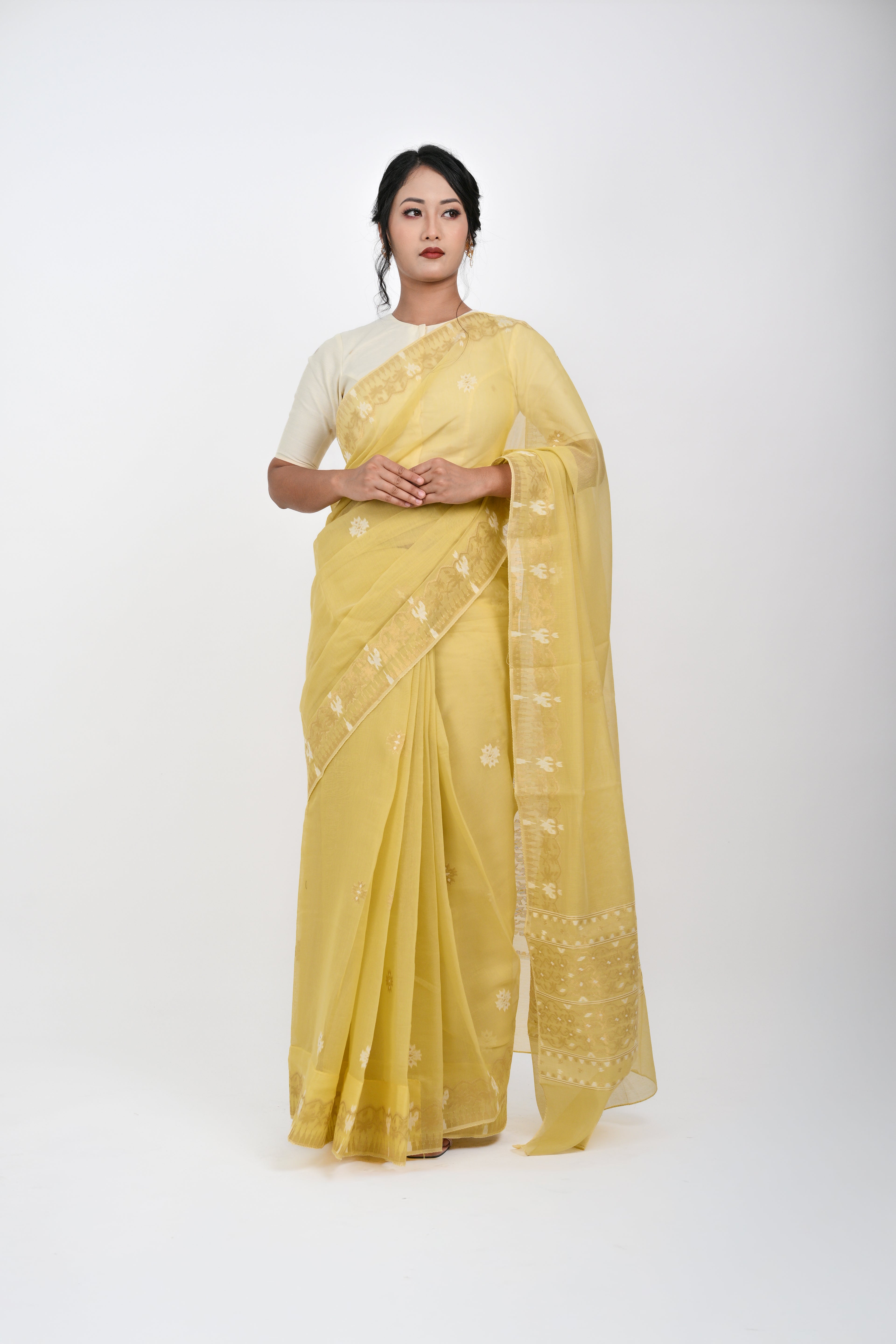 Classic Motif Saree – Yellow