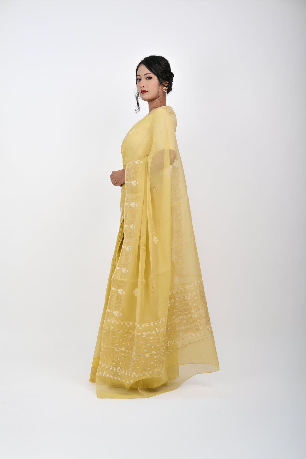 Classic Motif Saree – Yellow