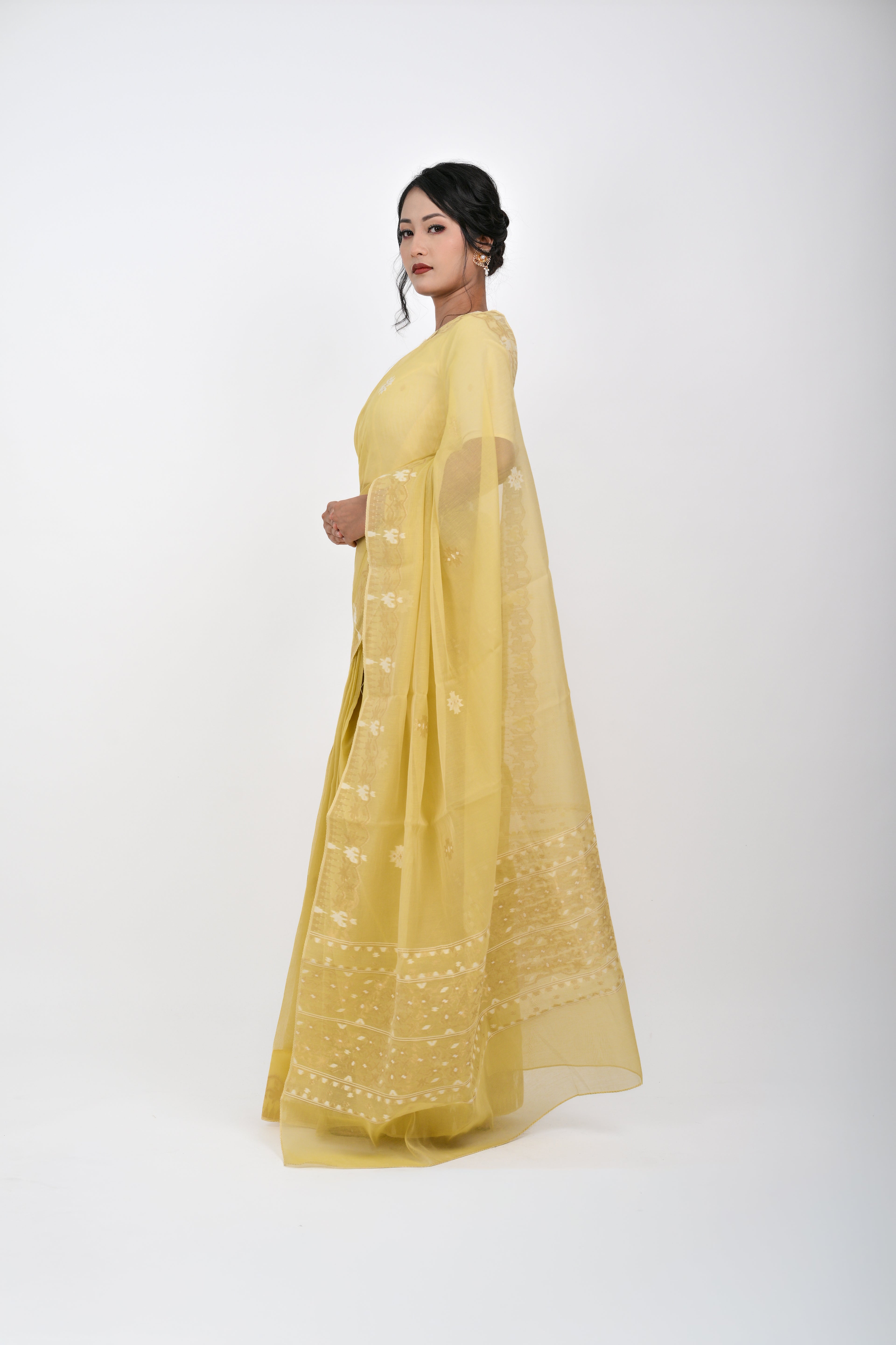 Classic Motif Saree – Yellow