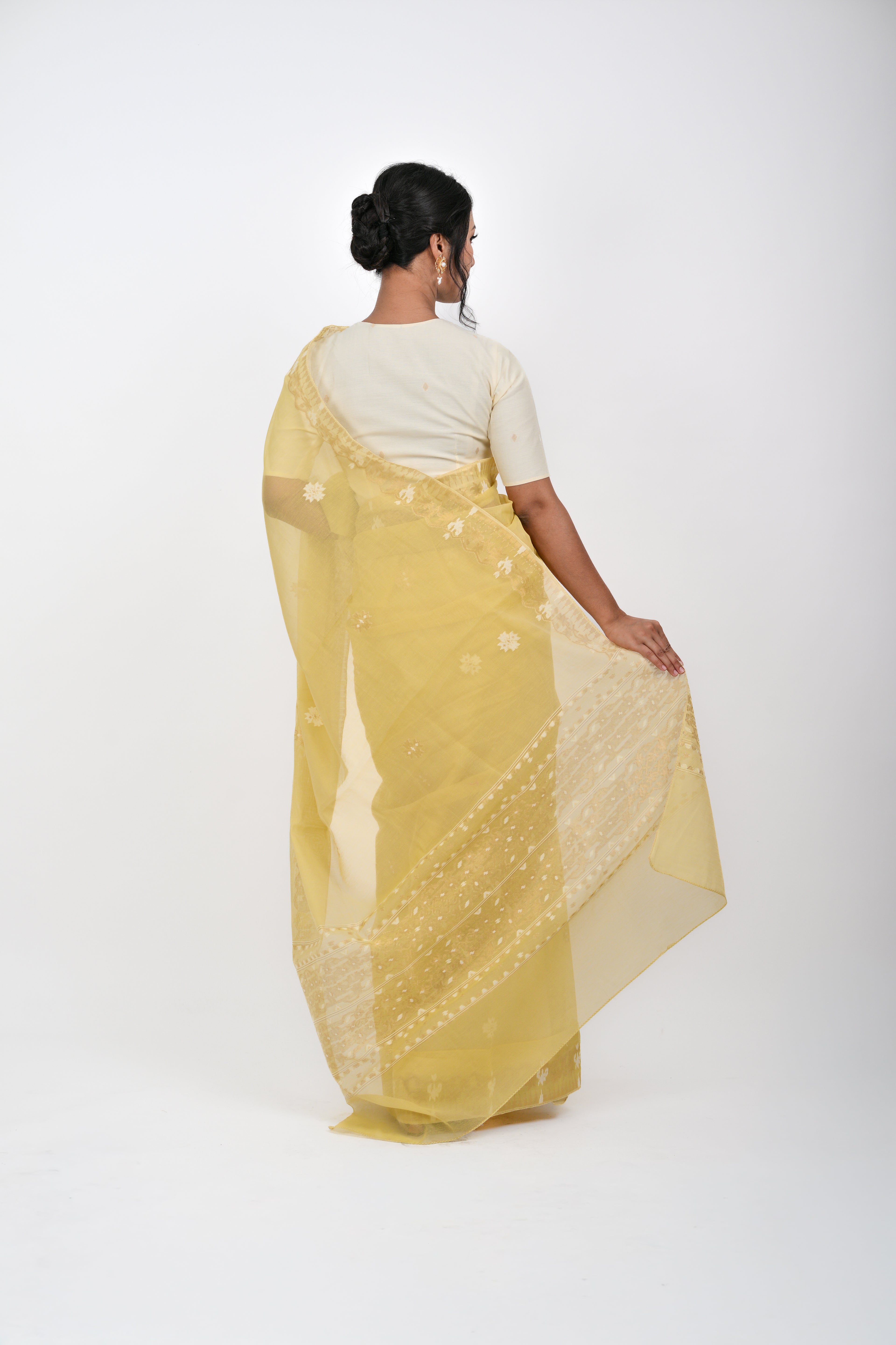 Classic Motif Saree – Yellow