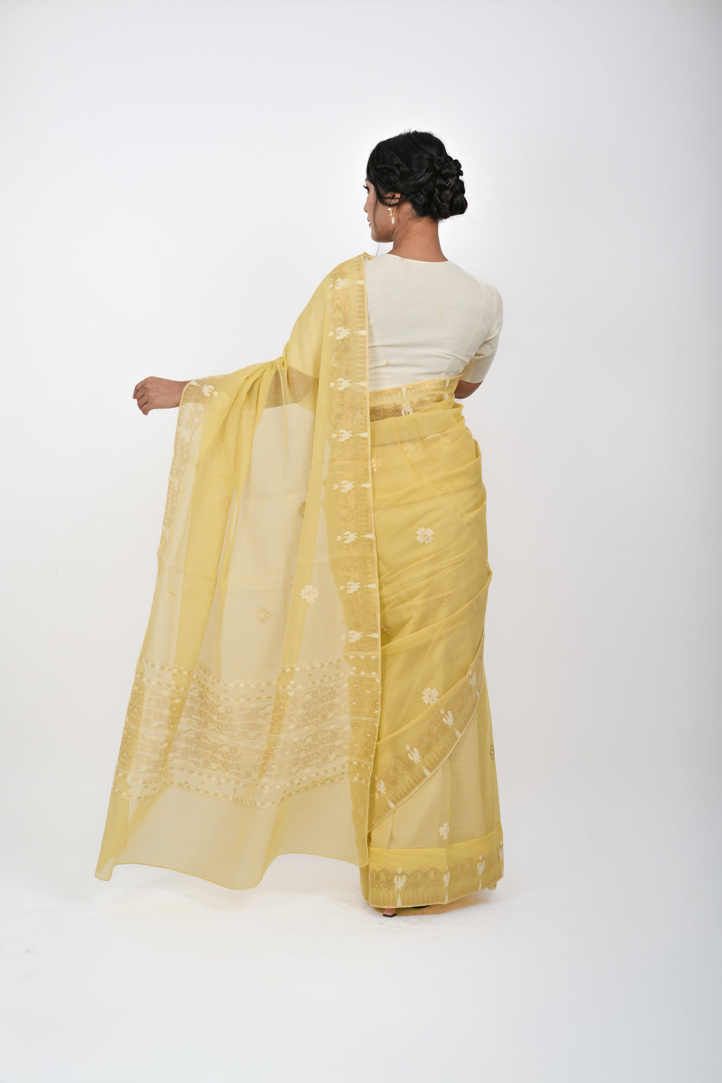 Classic Motif Saree – Yellow