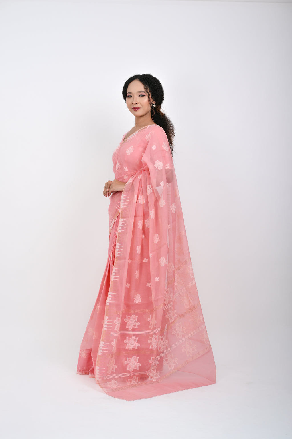 Thoibi Saree – Cotton Candy Pink