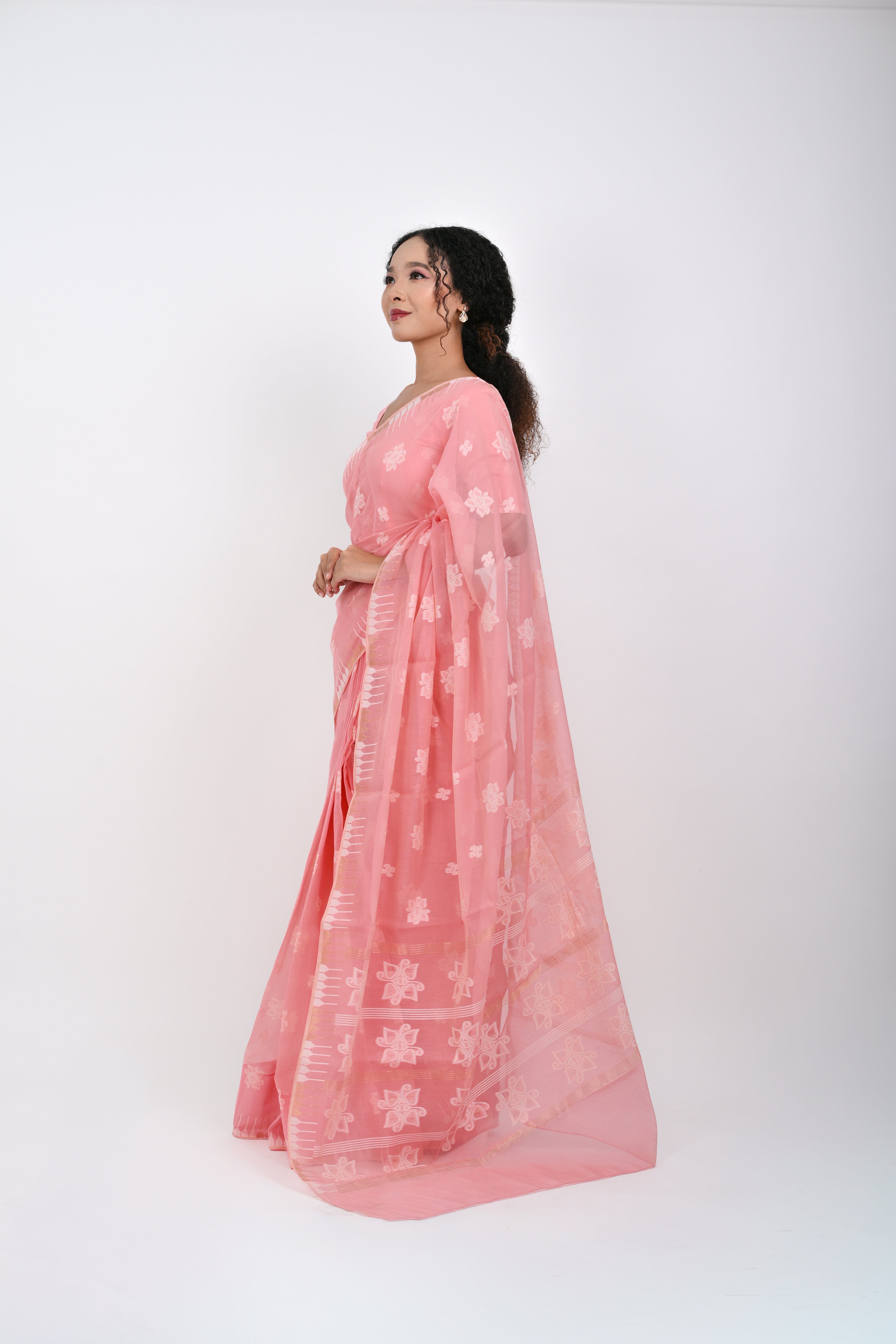 Thoibi Saree – Cotton Candy Pink