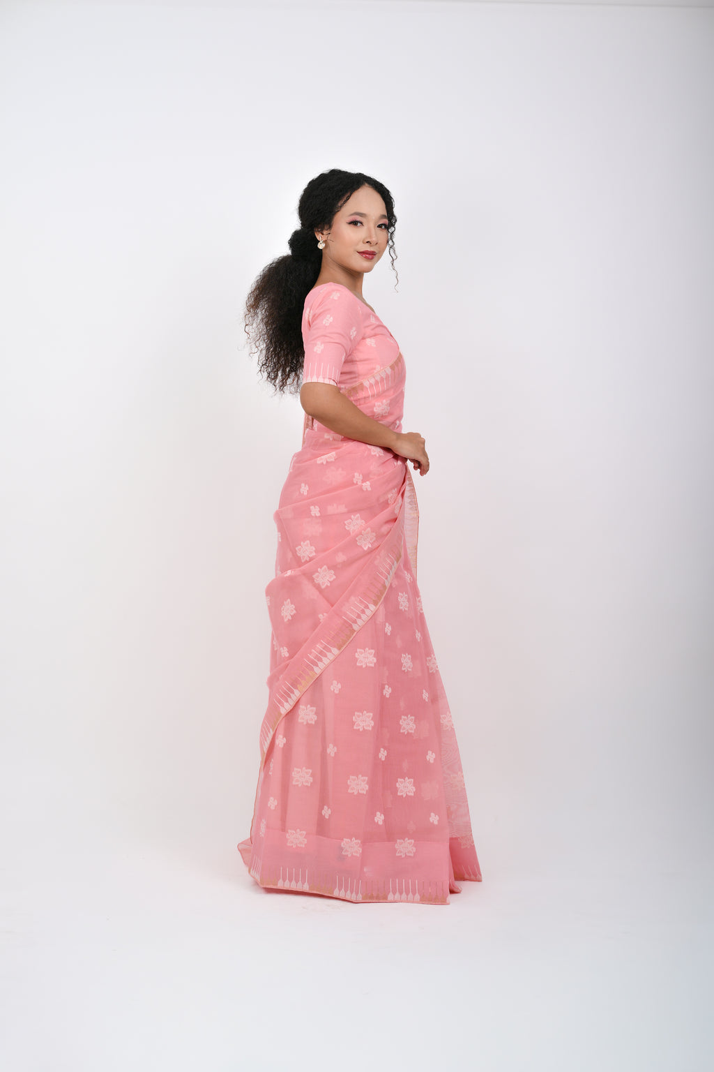 Thoibi Saree – Cotton Candy Pink