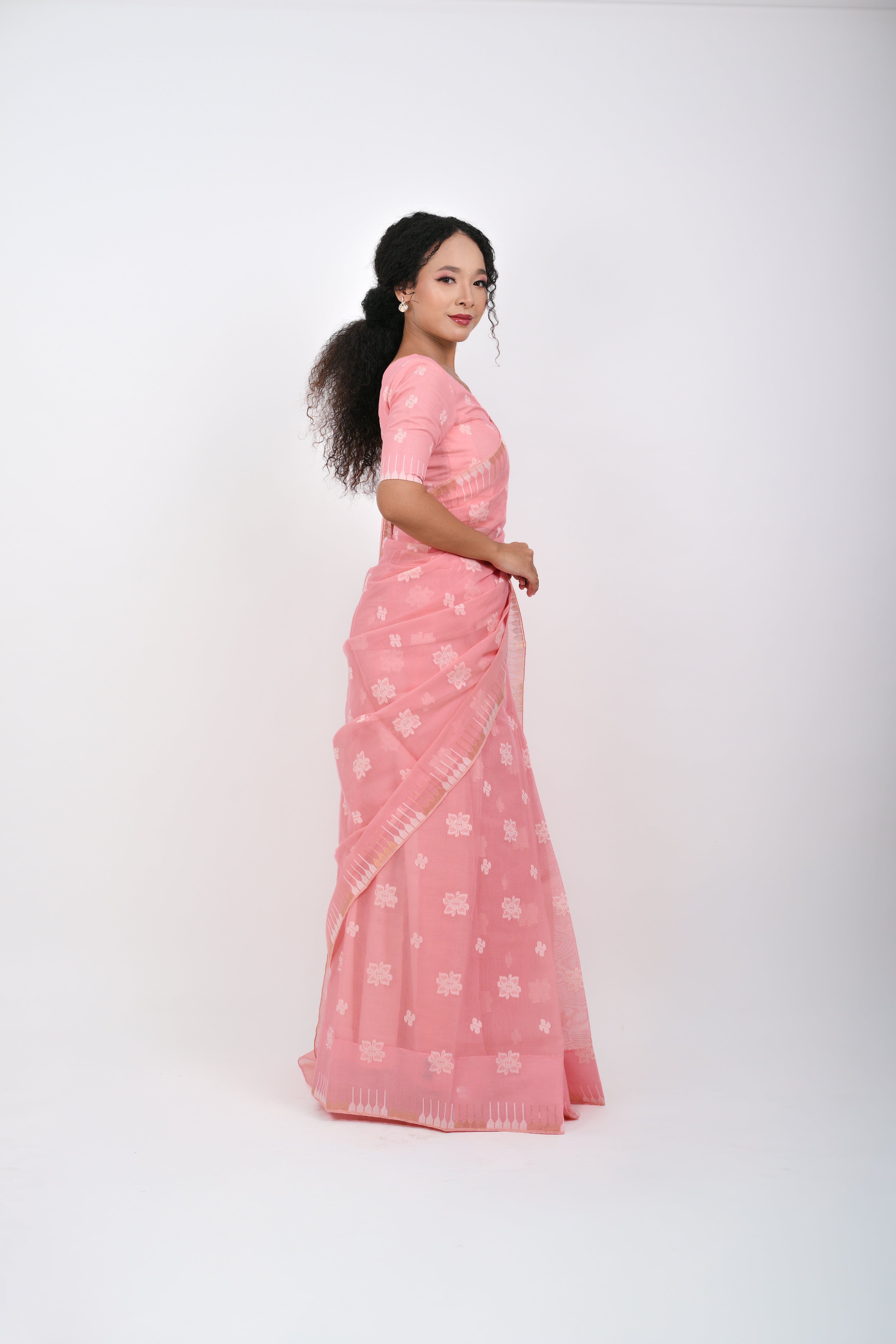 Thoibi Saree – Cotton Candy Pink
